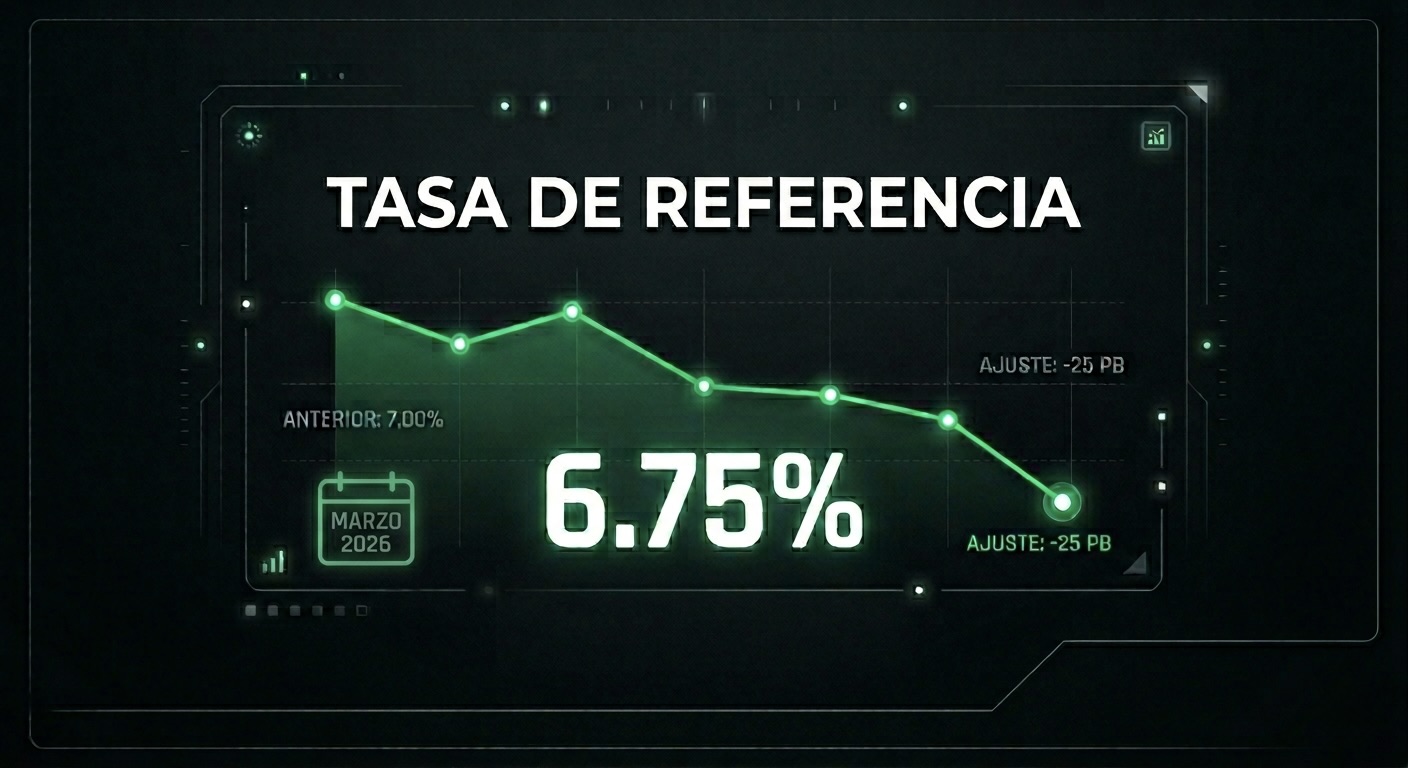 Banxico reduce la tasa de referencia a 6.75% ante desaceleración de la inflación